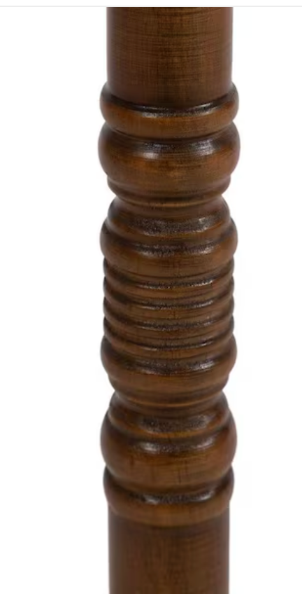 10" round rustic brown wood 22" tall end table 🤎