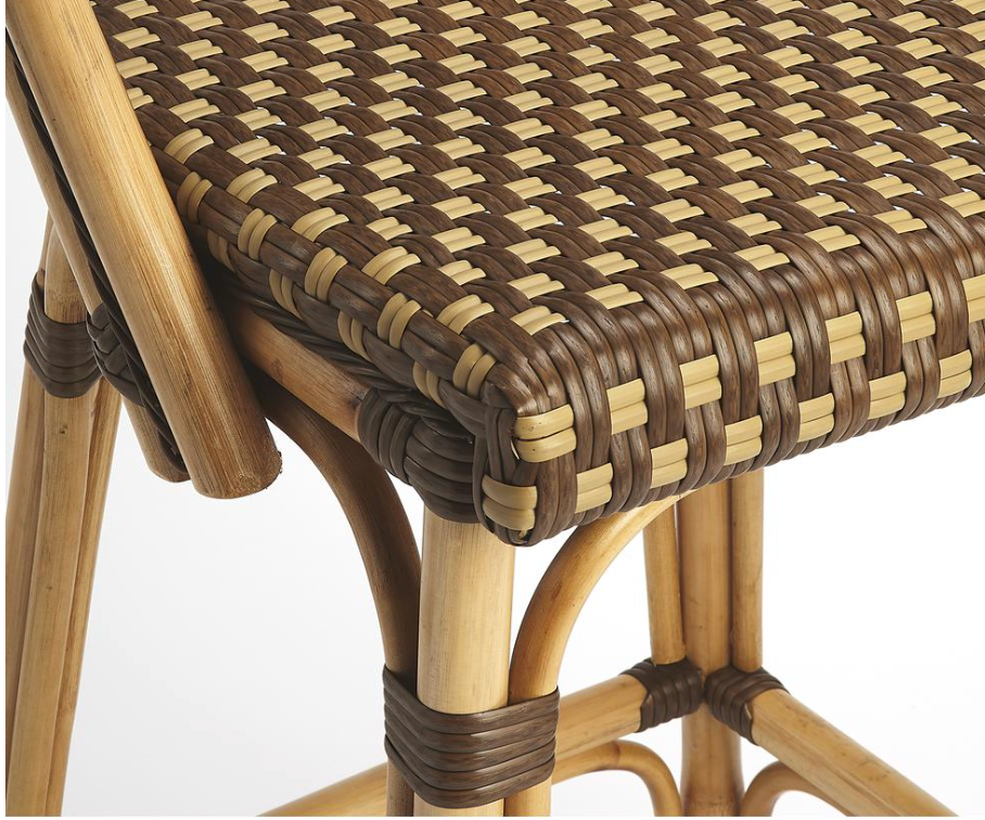 Brown & natural wood barheight indoor / outdoor barstool 🤎