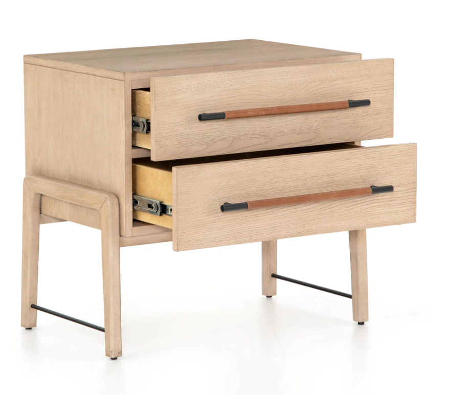 Four Hands oak veneer wood nightstand π€