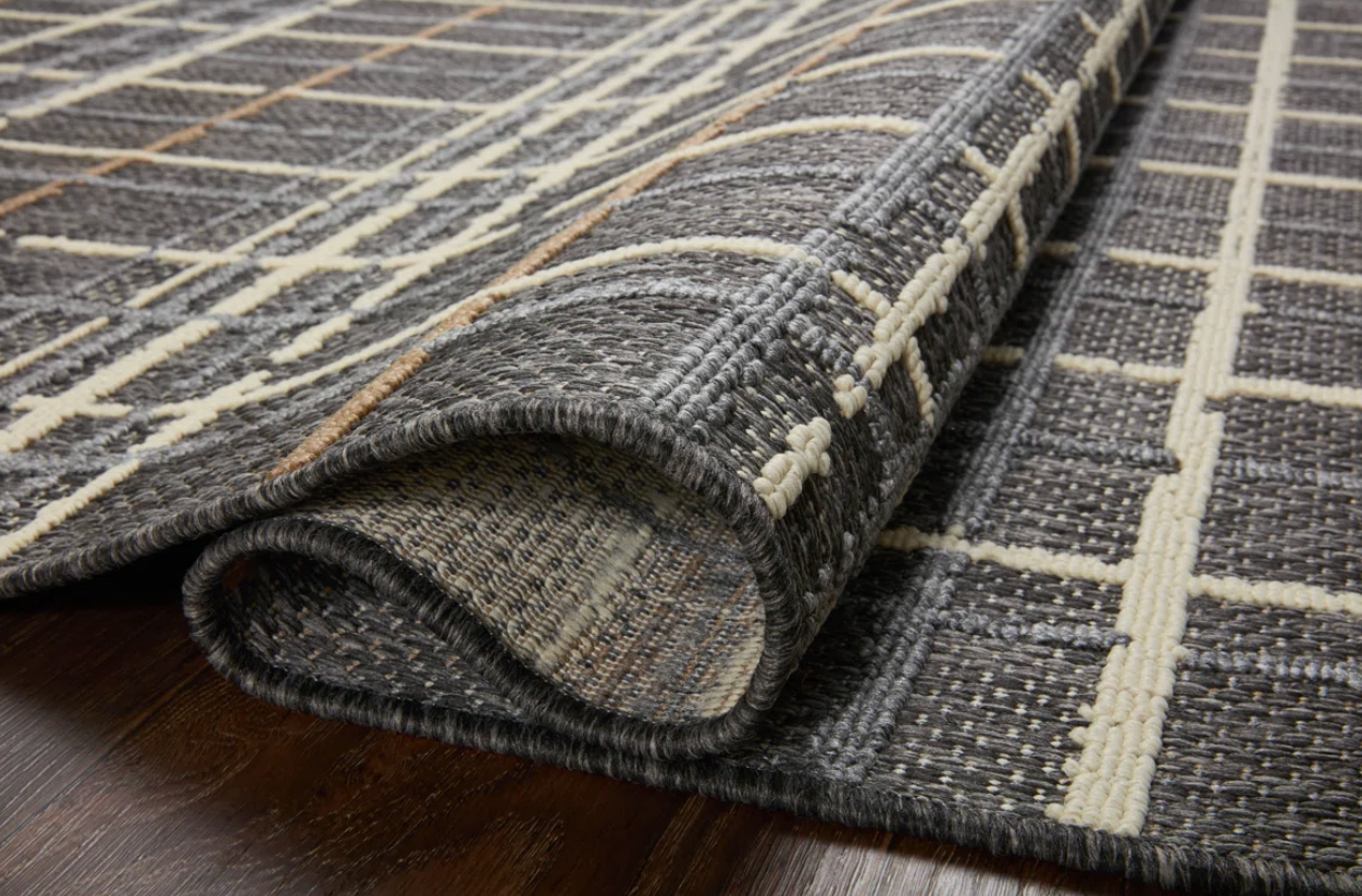 8x10 charcoal multi Loloi indoor/outdoor rug 🩶