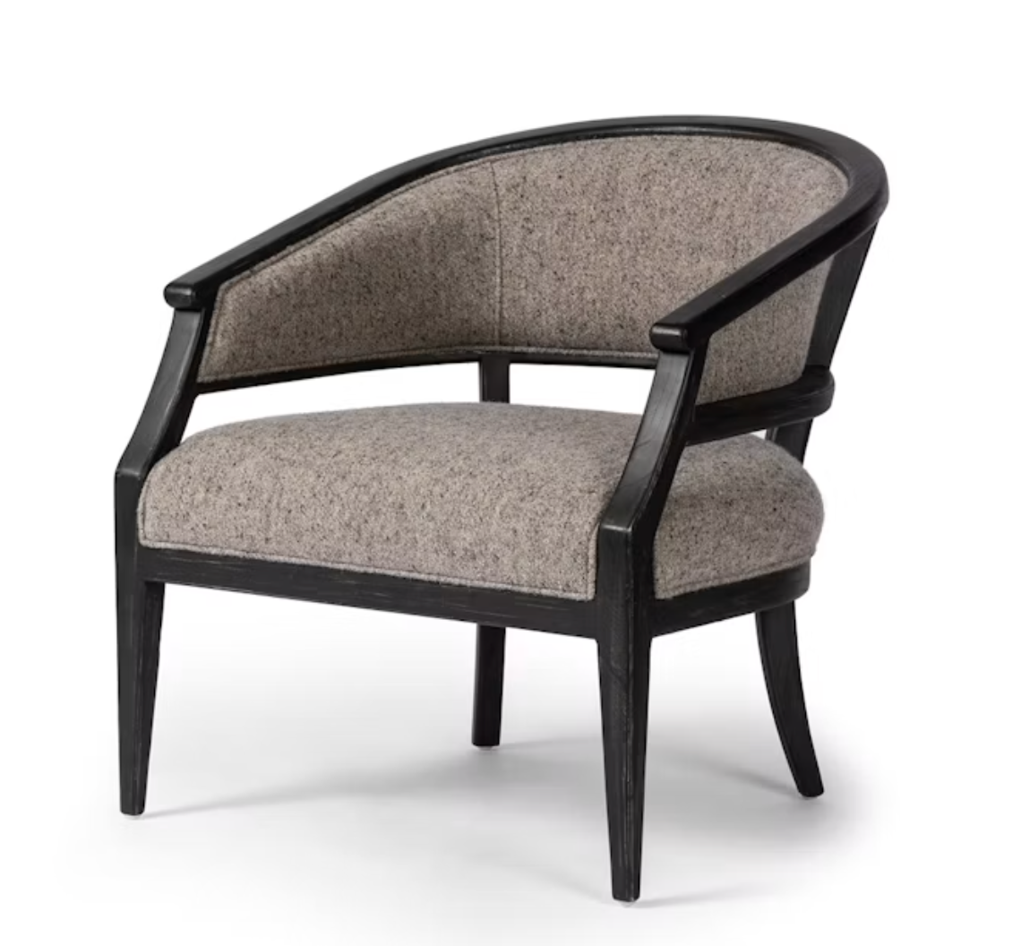 Set of 2 Four Hands modern grey upholstered armchairs ☕