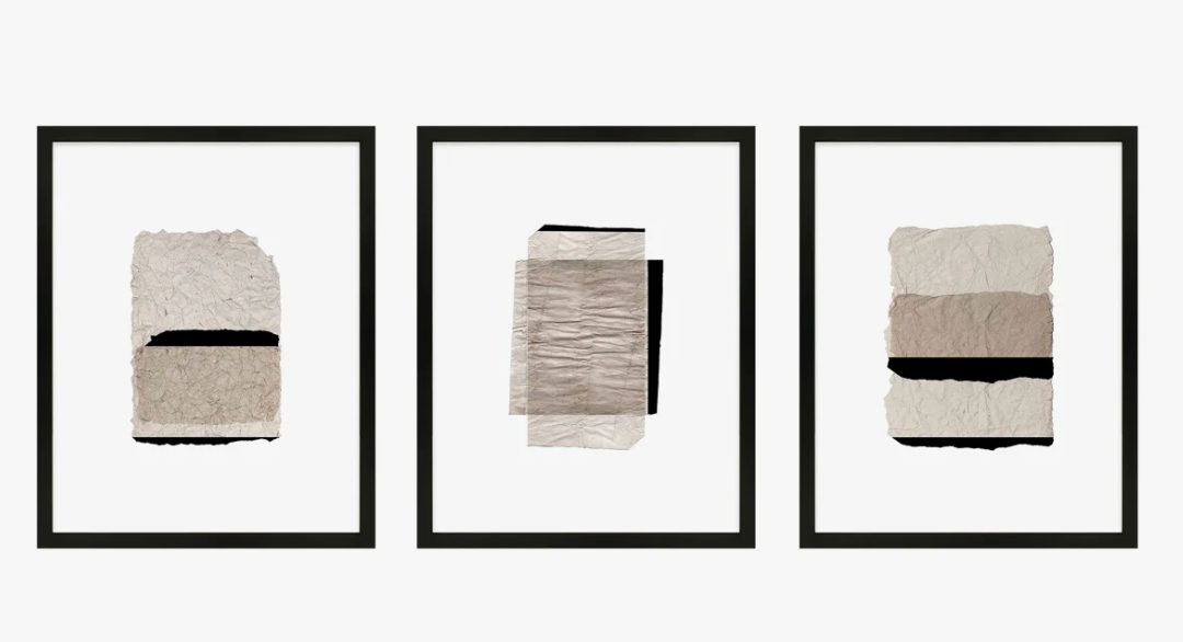 Zinfandel " Fiber " by Eleni Psyllaki modern abstract black-framed art 🖤