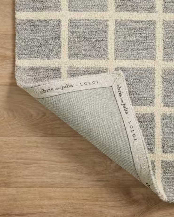 Loloi Chris Loves Julia 9β6β x 13" modern pebble & ivory wool rug π