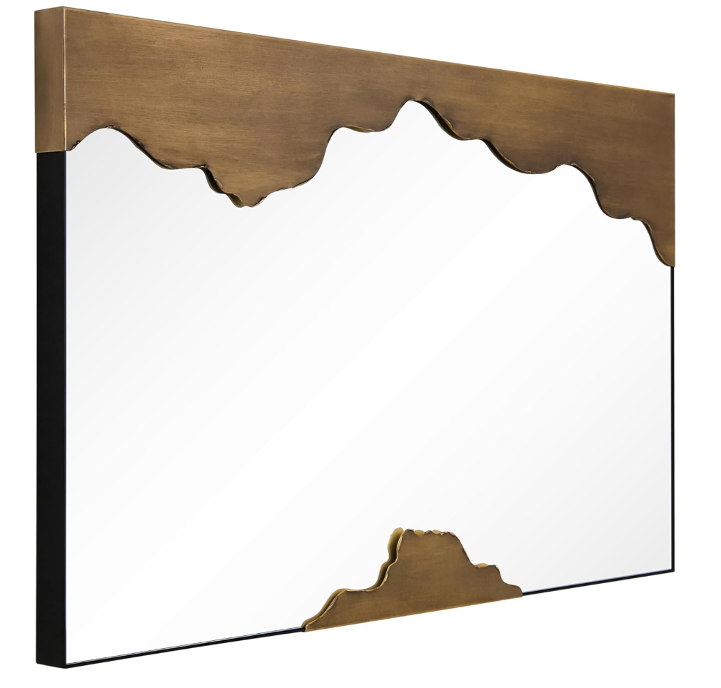 Brushed gold edge tear 24x36 mirror 🪞
