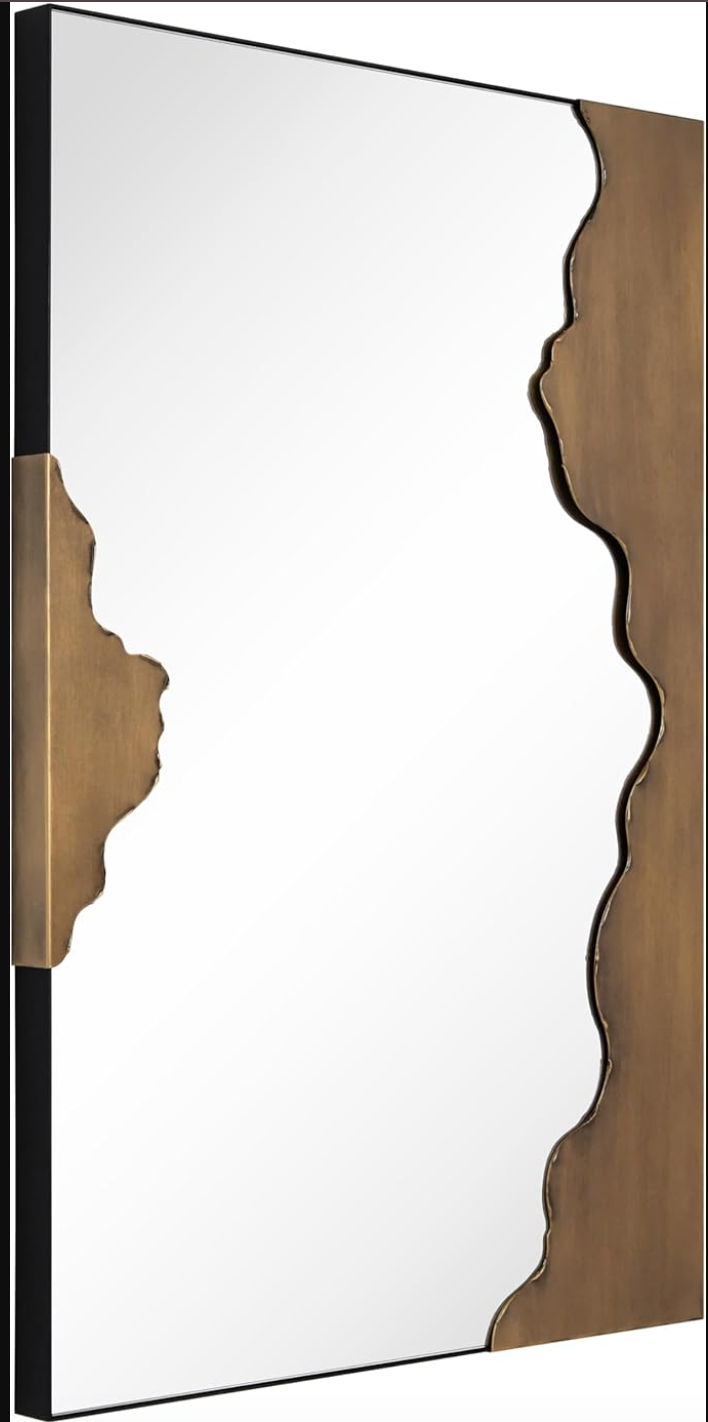Brushed gold edge tear 24x36 mirror 🪞