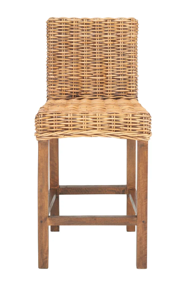 Coastal rattan counterheight barstool π₯