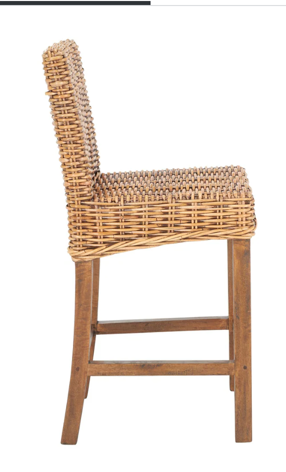 Coastal rattan counterheight barstool π₯