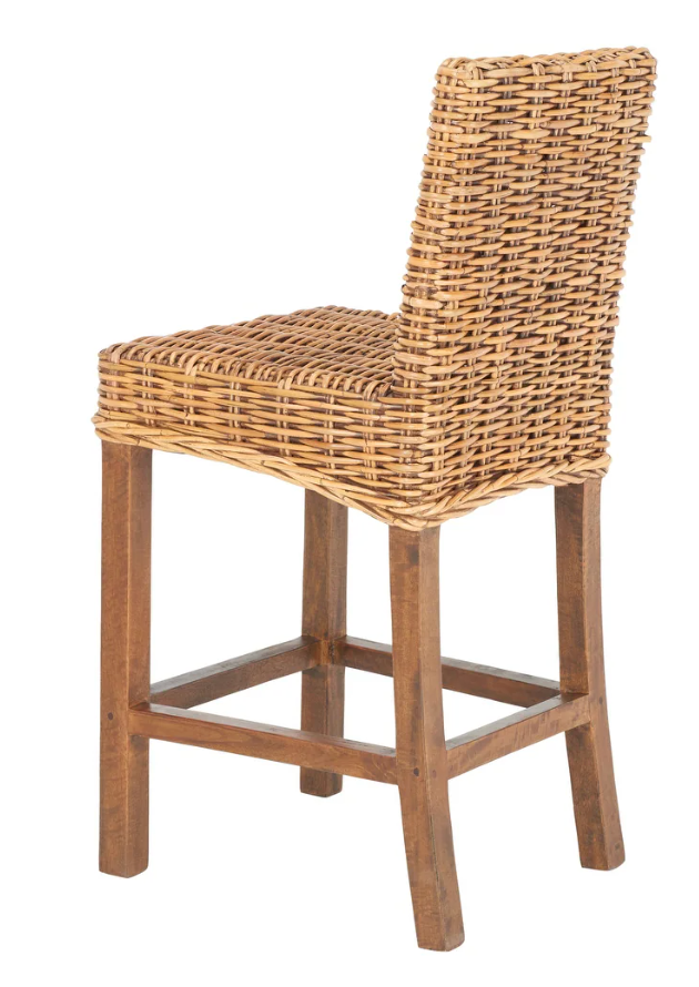 Coastal rattan counterheight barstool π₯