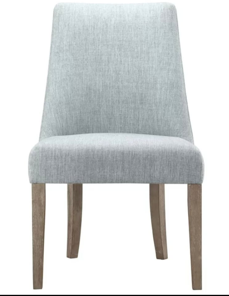 2 light blue linen upholstered Martha Stewart chairs🫐