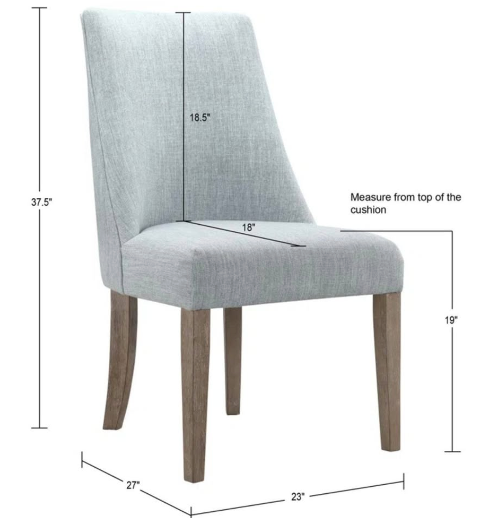2 light blue linen upholstered Martha Stewart chairs🫐