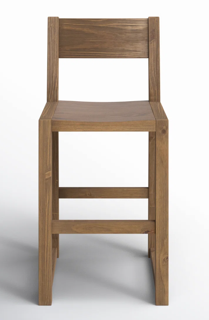 Modern Solid Pine or Honey Brown counterheight barstool🍻