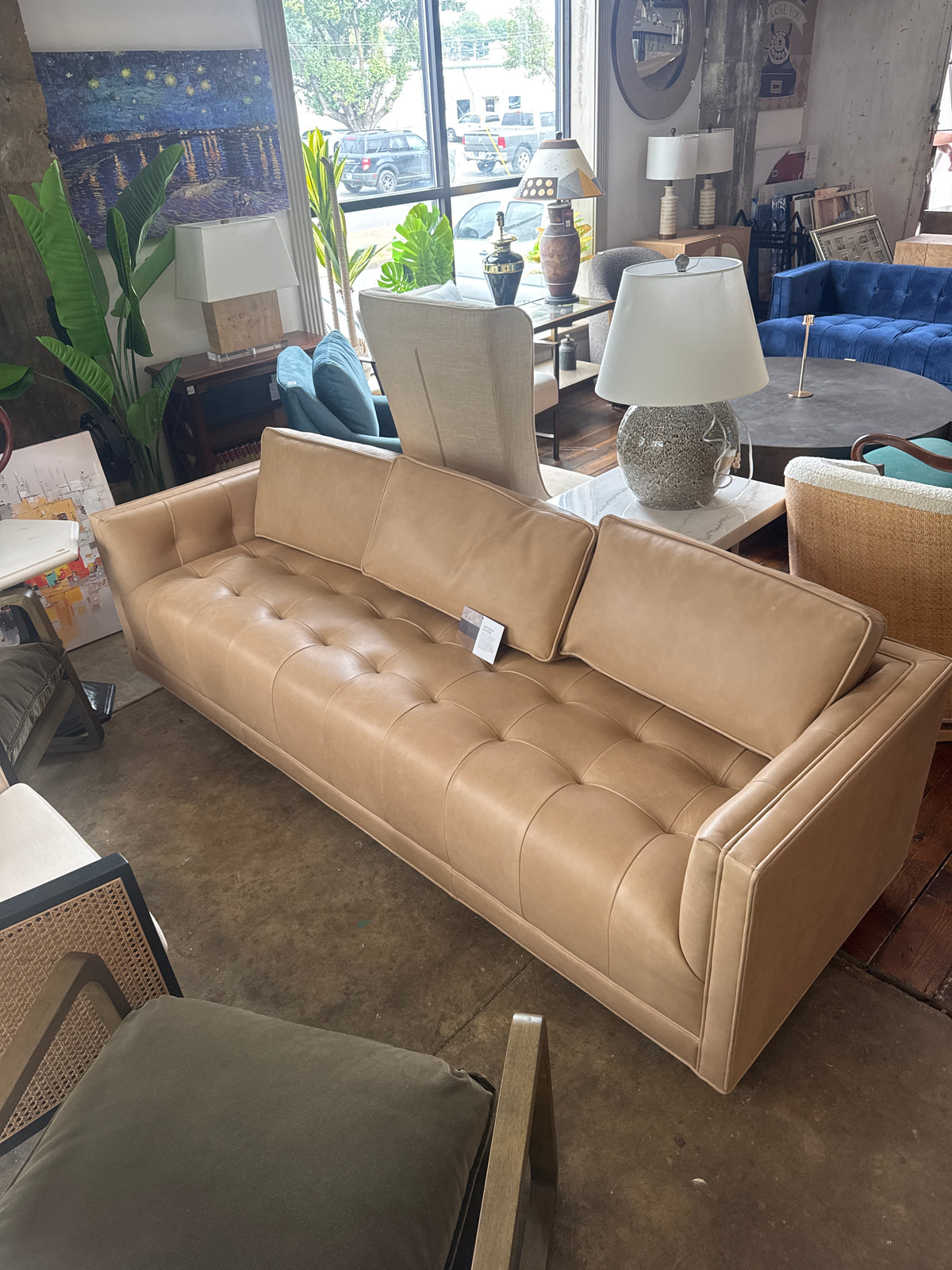 Four Hands leather sofa in Palermo Nude 🛋️