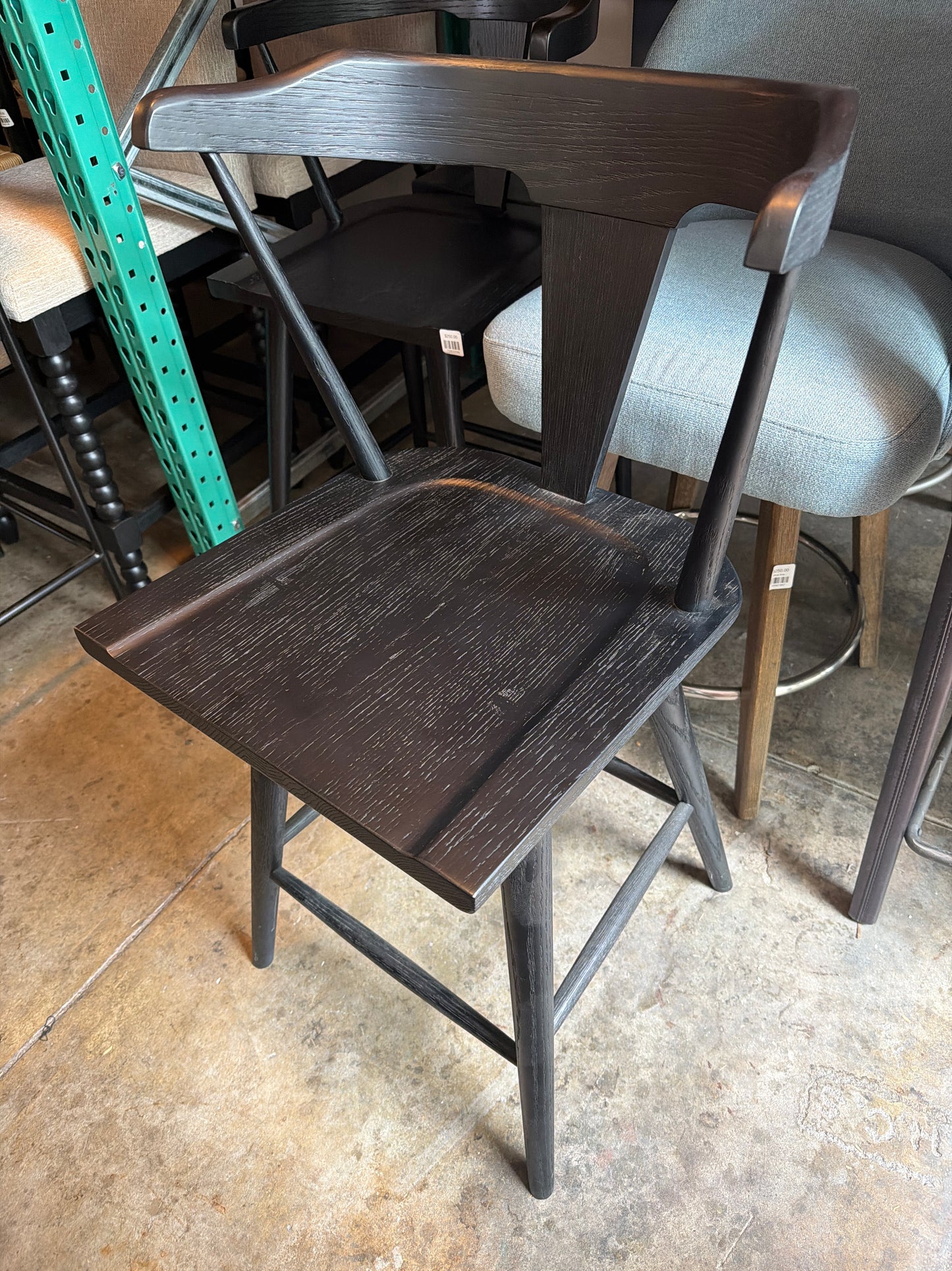 Four Hands black wood modern counterheight barstool 🥂