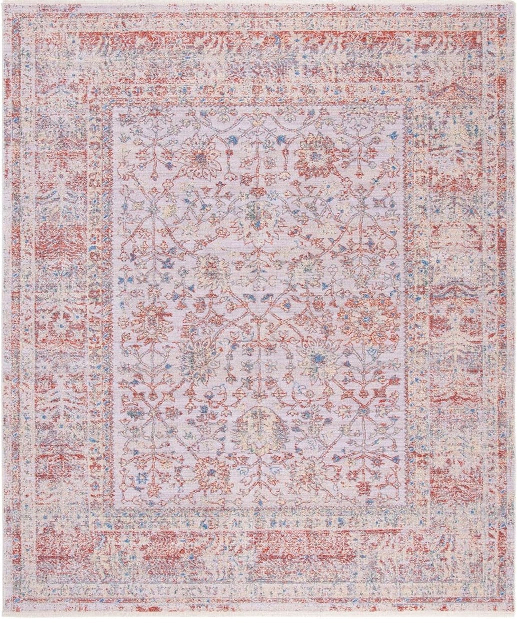 8x10 ivory & rust soft rug 💐