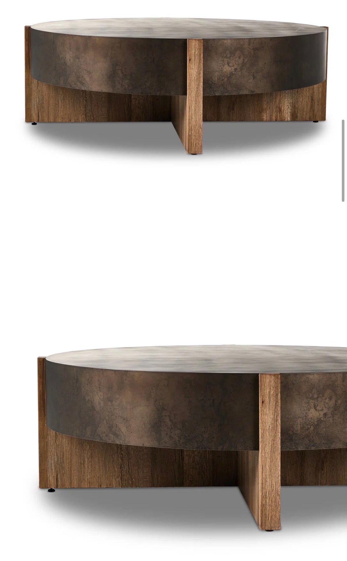 55” round wood coffee table ☕️