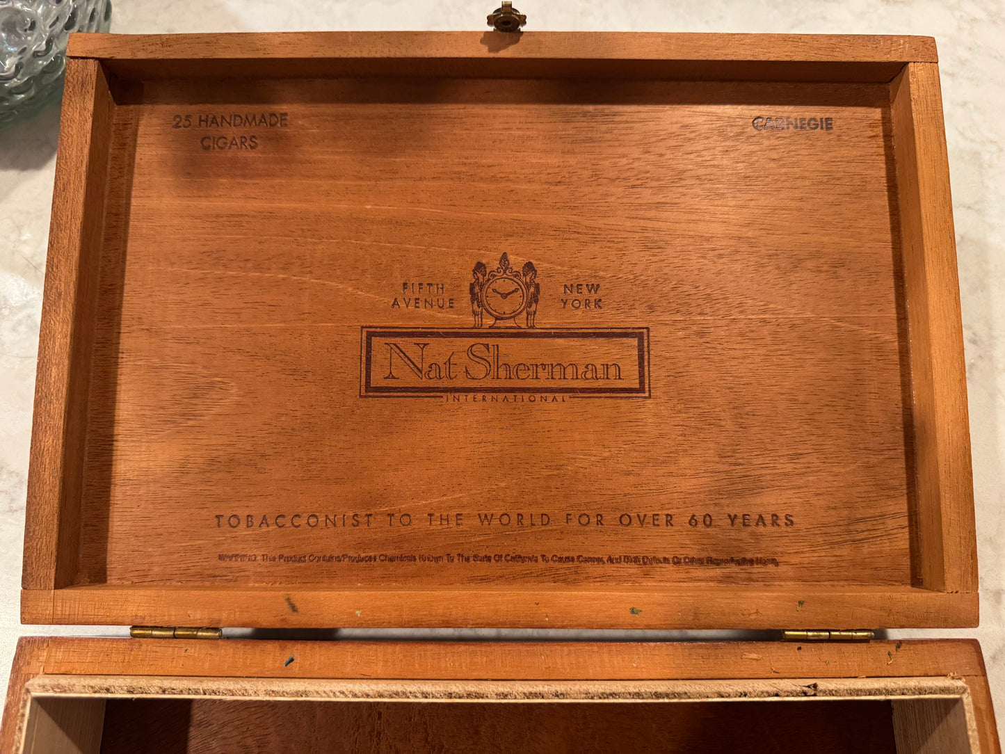 Vintage wood Nat Sherman cigar box 🤎