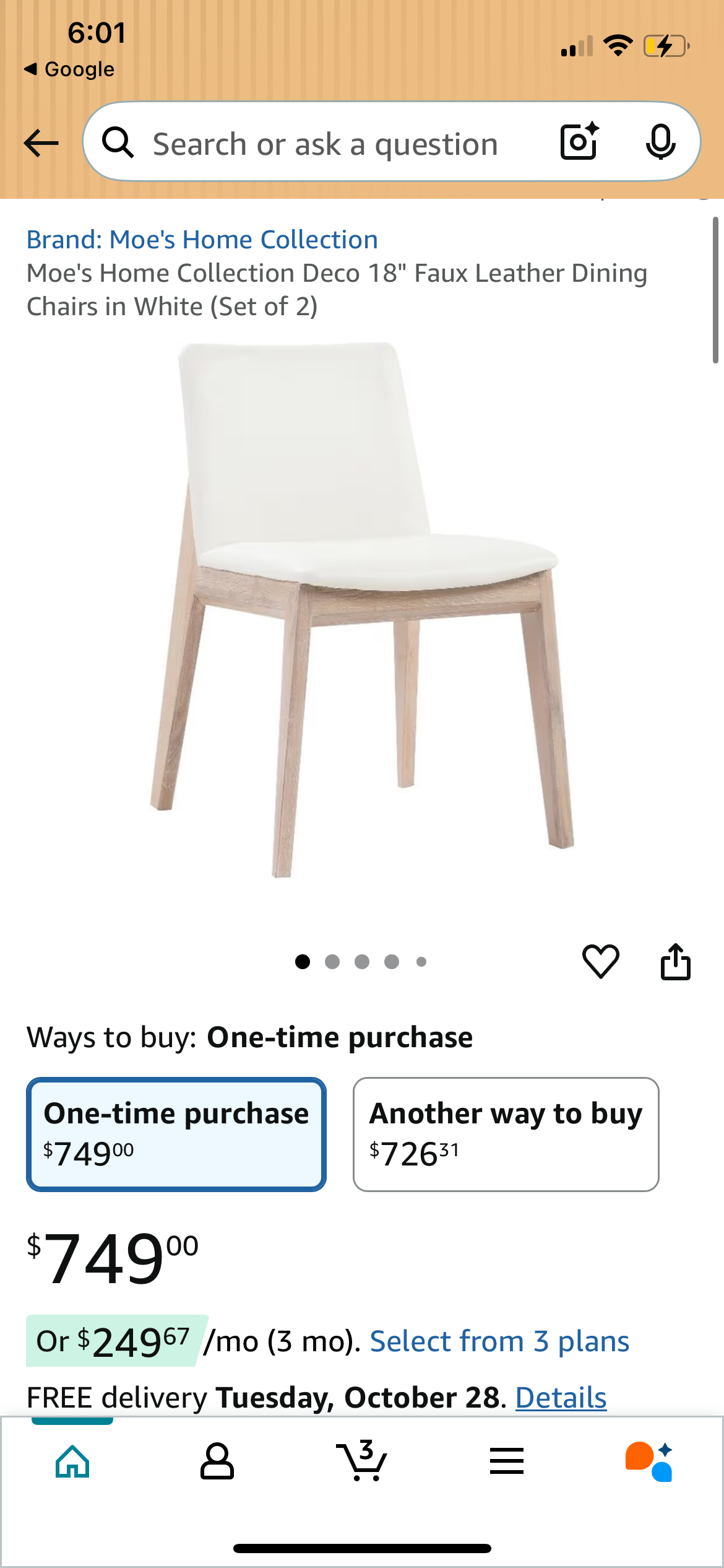 2 modern vegan cream leather chairs🪑
