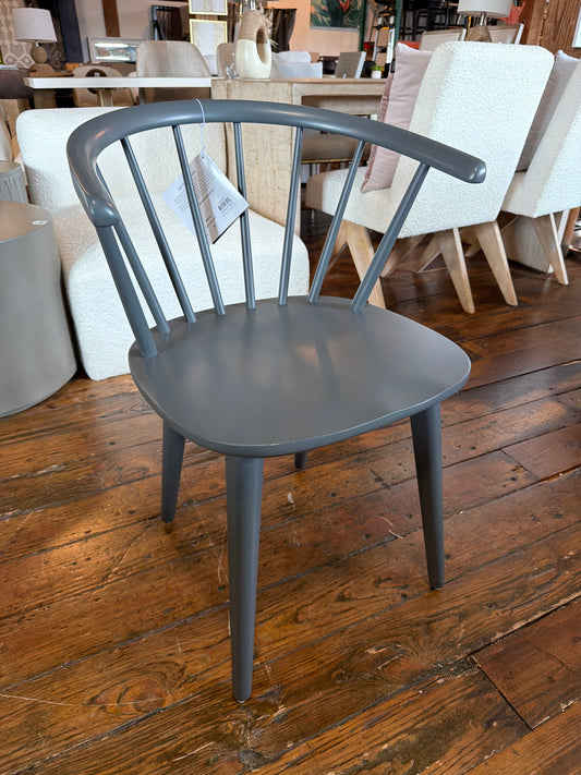 Grey wood spindle dining chair 🩶