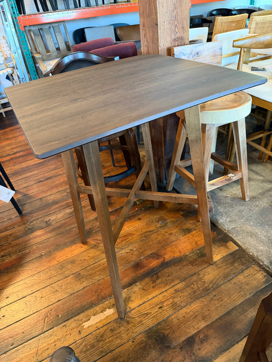 Modern brown indoor / outdoor wood pub table 🥂
