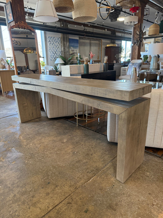 79" Four Hands wood console table (weathered wheat) 🌾