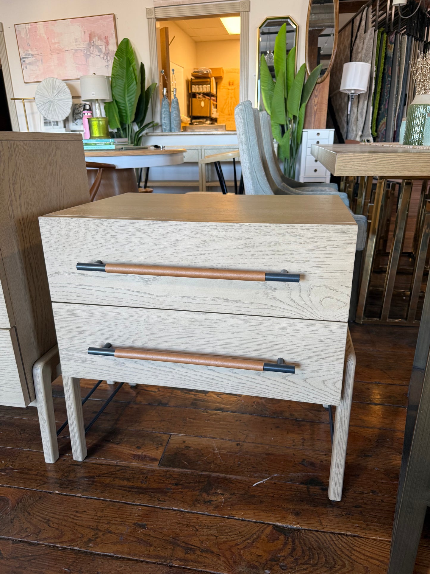 Four Hands oak veneer wood nightstand 🖤