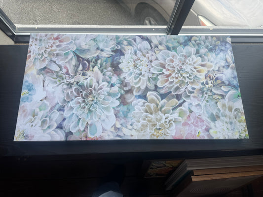 Pastel flowers 19x35 canvas 🌸