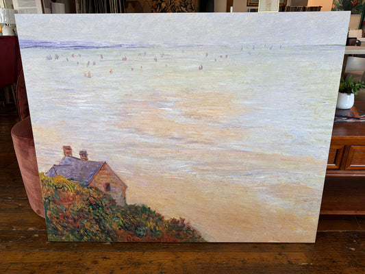 38x48 The Hut at Trouville, Low Tide canvas by Monet 🌊