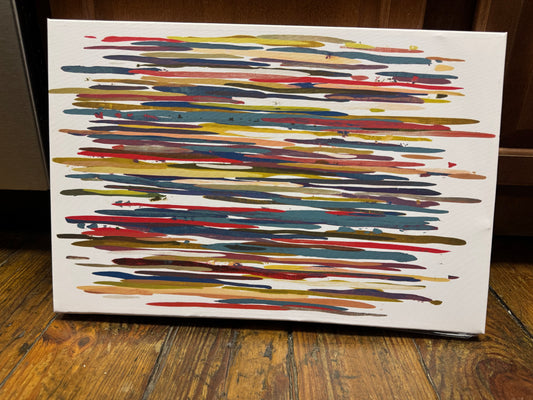 12x16 colorful strokes & lines canvas 🎨