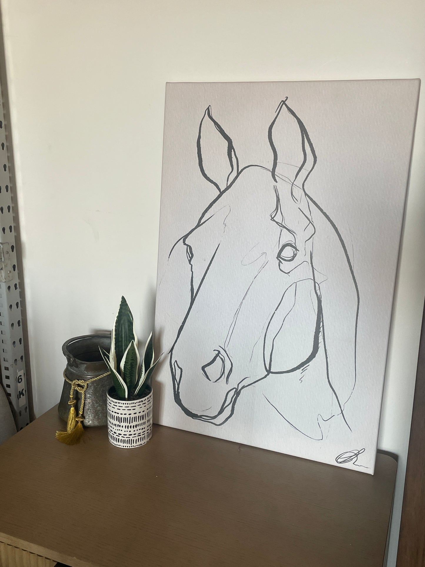 Horse sketch canvas 🐎