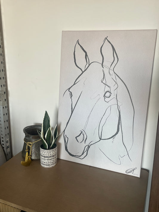 Horse sketch canvas 🐎