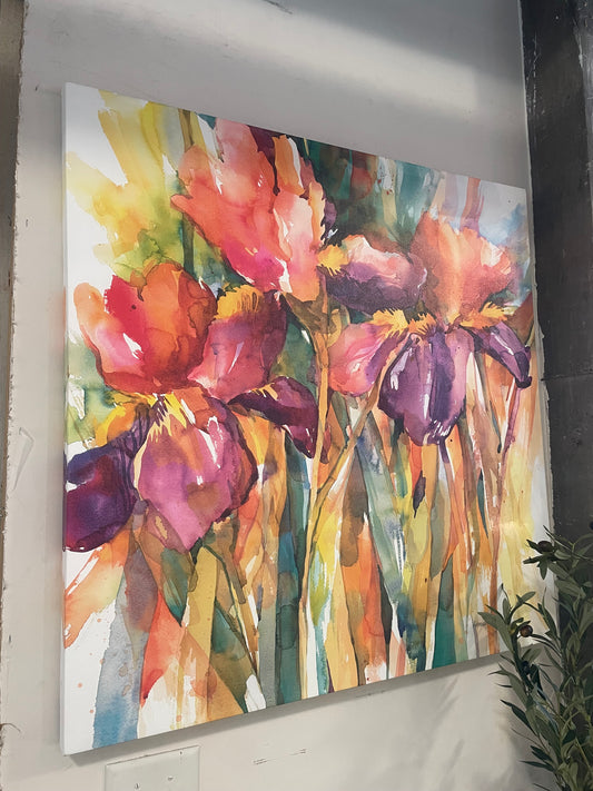 Colorful flowers 35” square canvas 💐