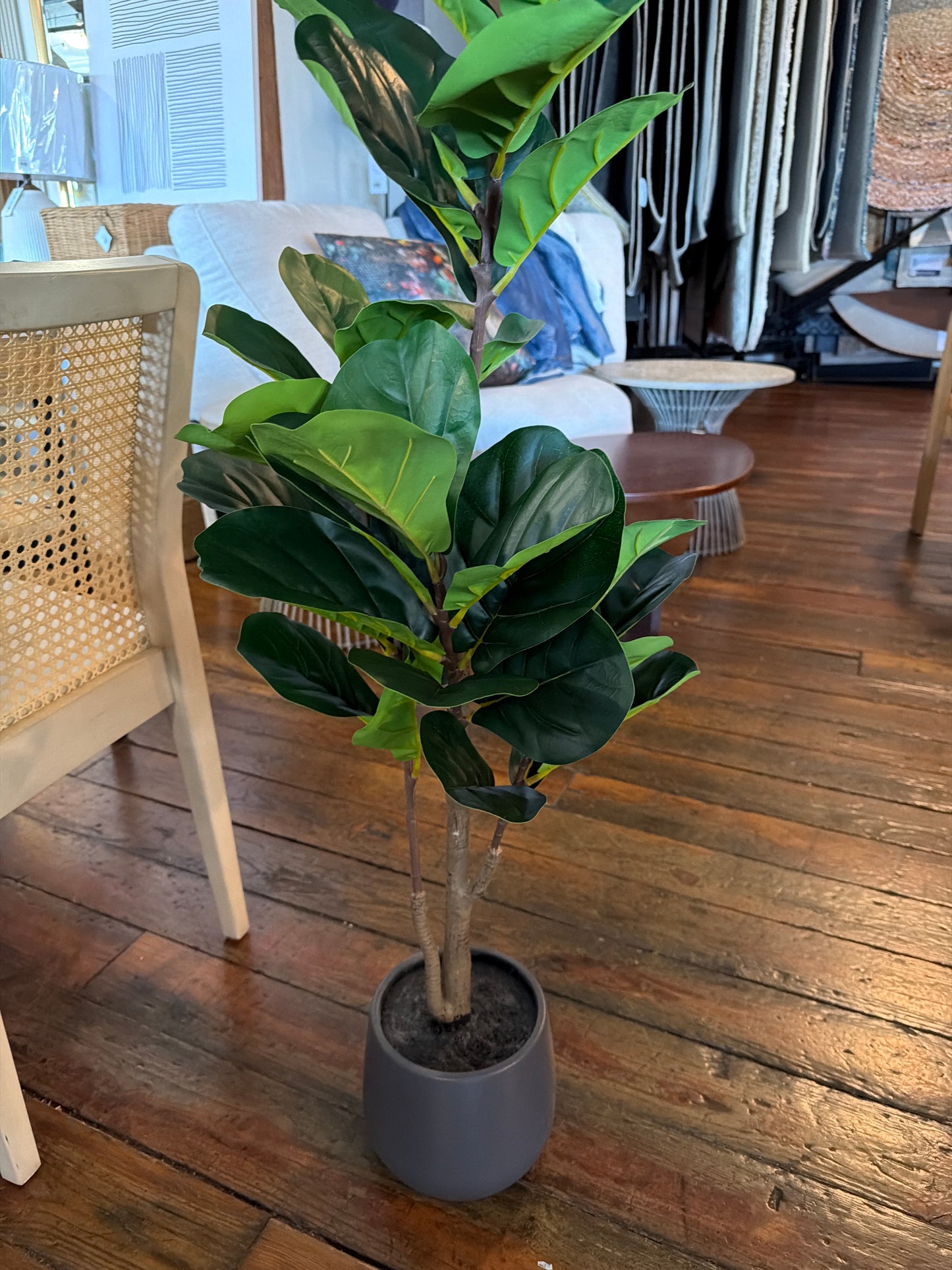 4ft faux fiddle leaf in pot 🍃