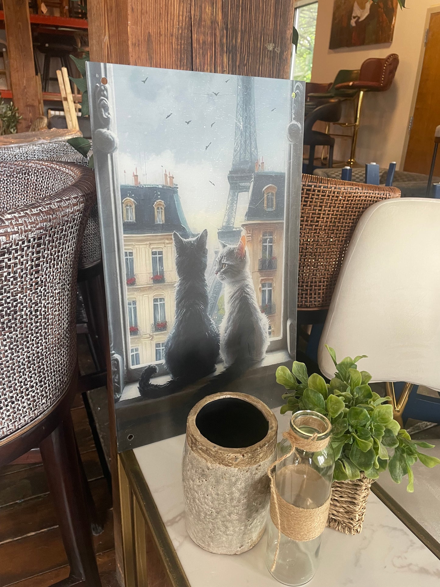 Two Cats In Paris acrylic wall art🗼