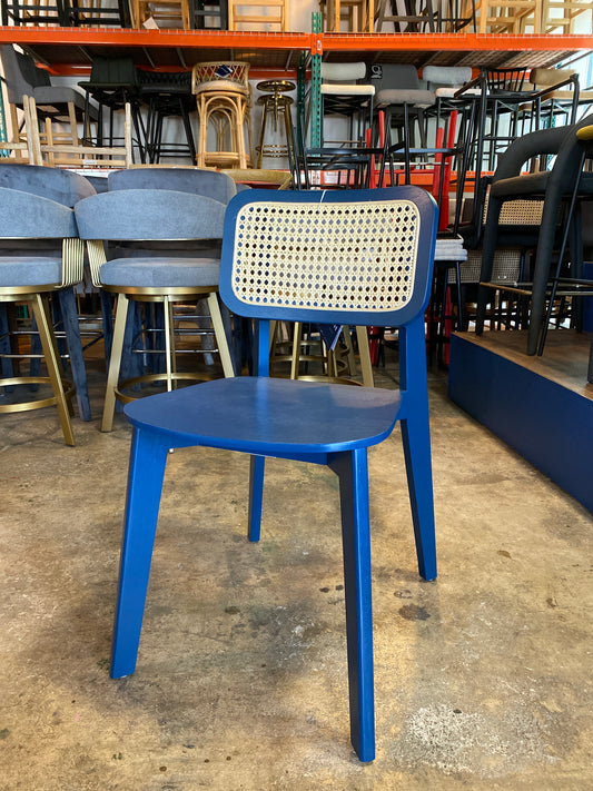 Blue cane dining chair 💙