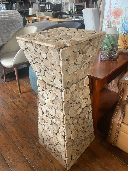 Unique wood end table 🪴