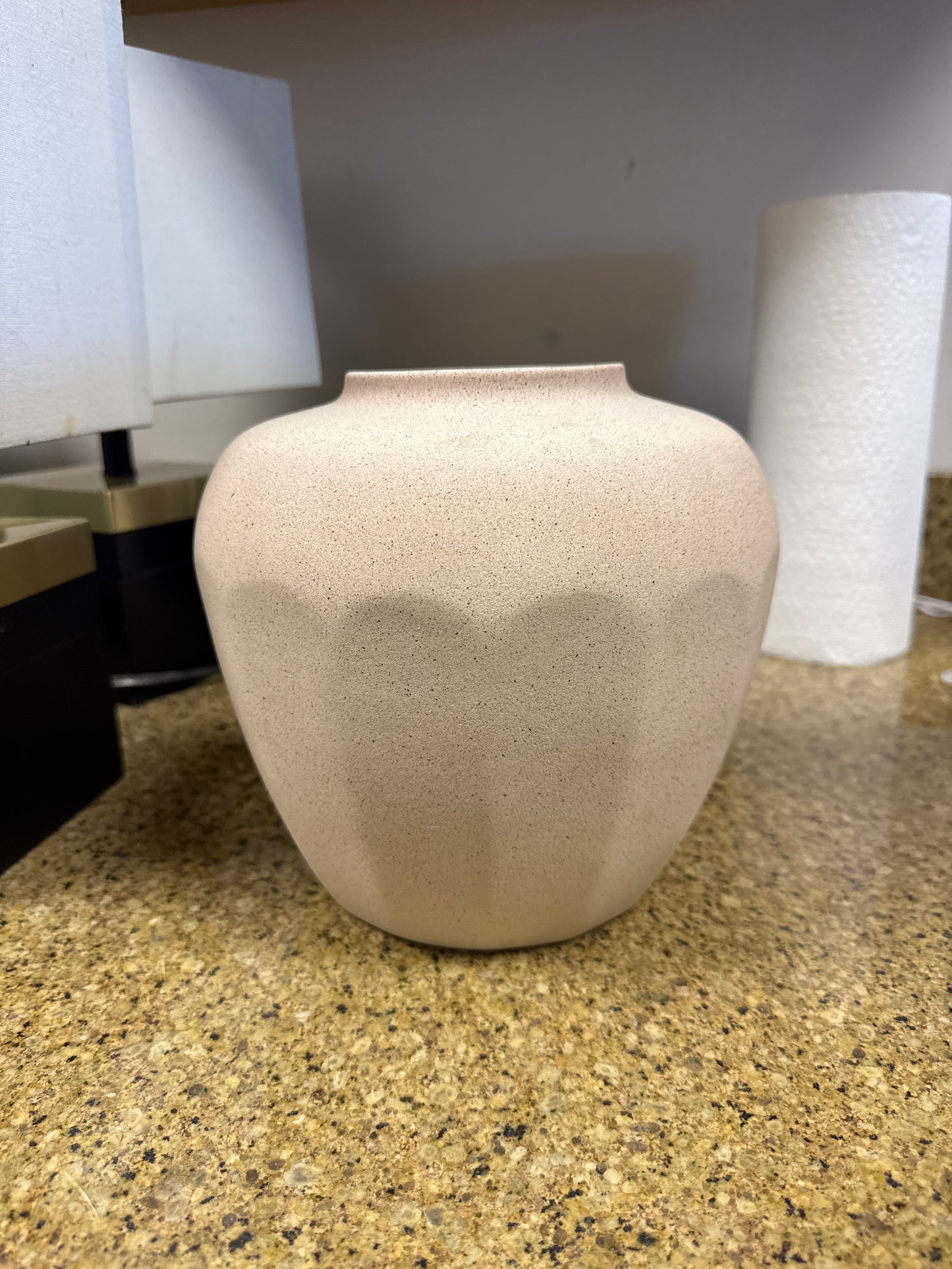 Natural, sand-colored ceramic vase 🤍