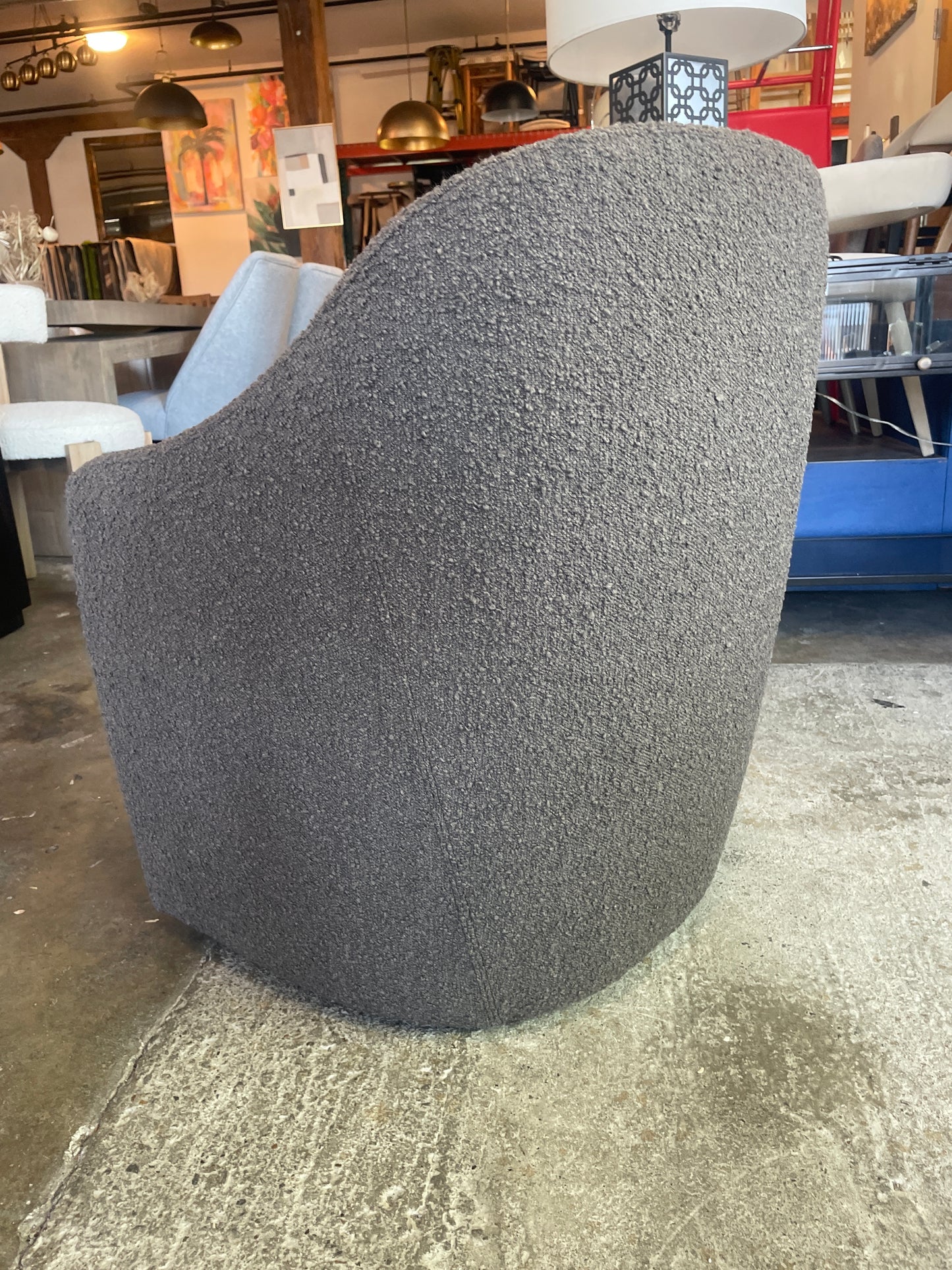 Four Hands Knoll clay brown boucle modern accent chair 🪶