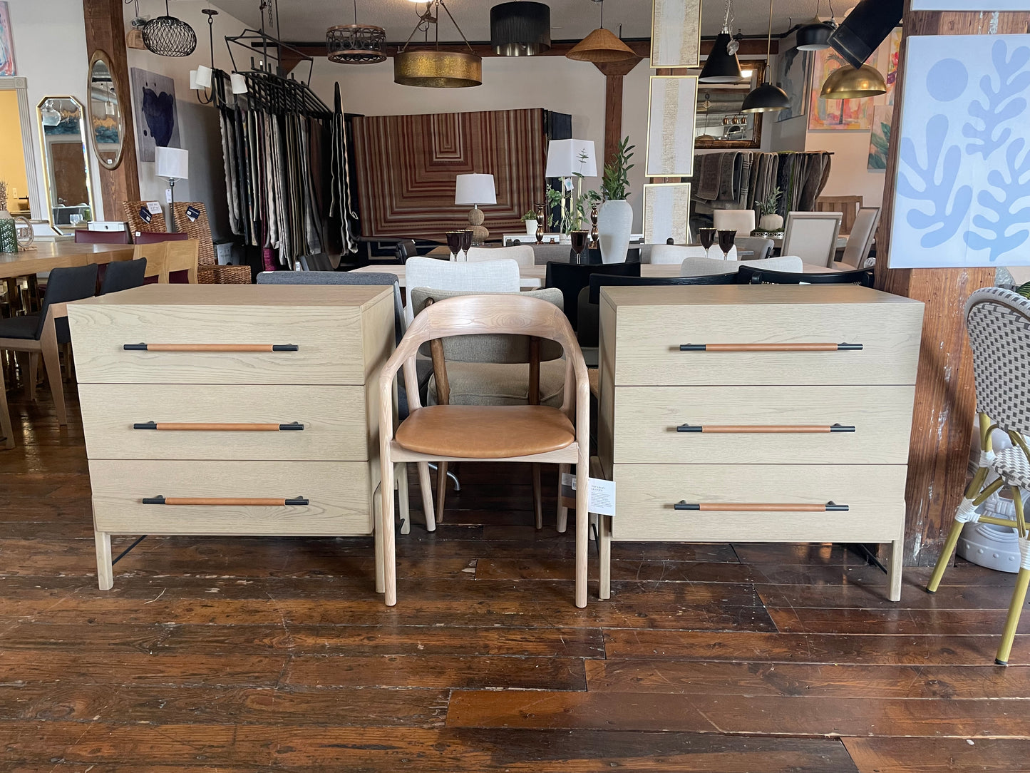 Four Hands oak veneer 3-drawer nightstand ☕️