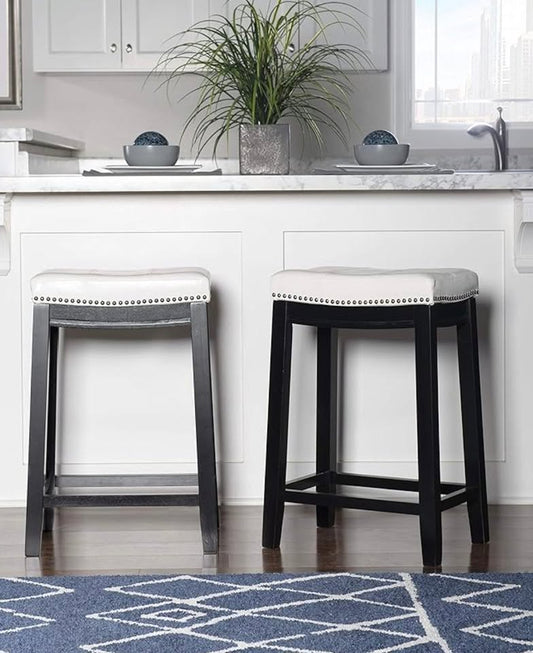 2 white 26" backless counter stools 🤍