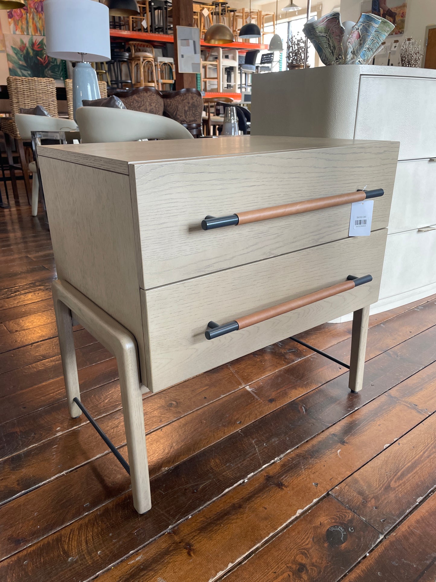Four Hands oak veneer wood nightstand 🖤