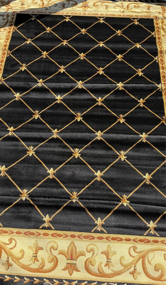 8x10 black & gold traditional rug 🖤⚜️