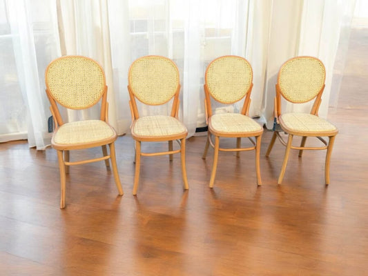 4 cute woven farmhouse chairs 🌻