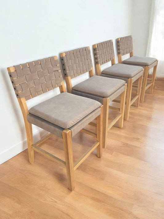 Nathan James woven brown faux leather barstool 🥂