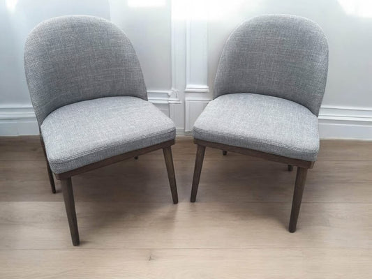 Upholstered grey dining / accent chairs 🩶