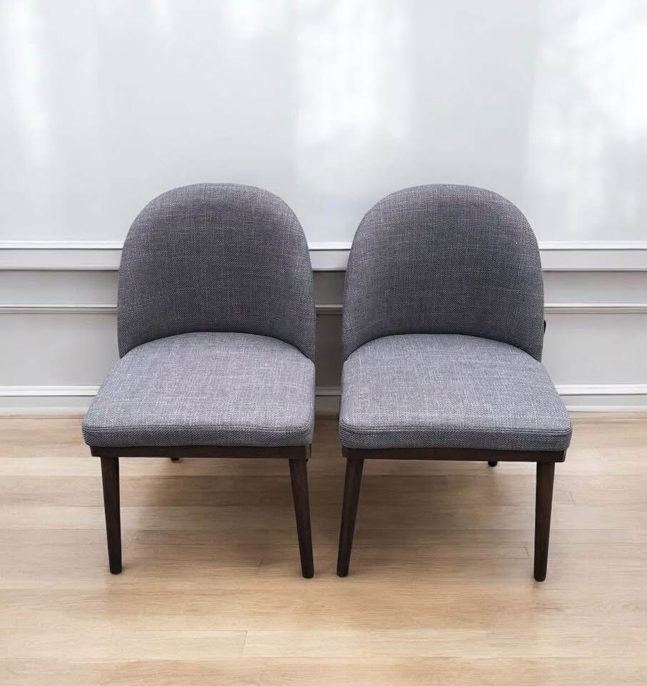 Upholstered grey dining / accent chairs 🩶