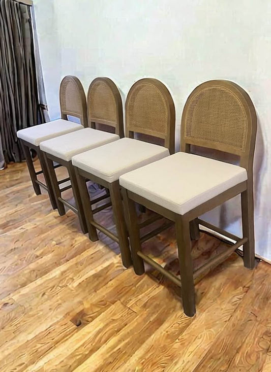 Nathan James cane wood arched barstool🍷