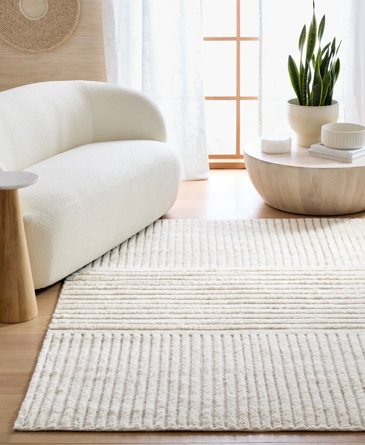 Hand-knotted wool rug