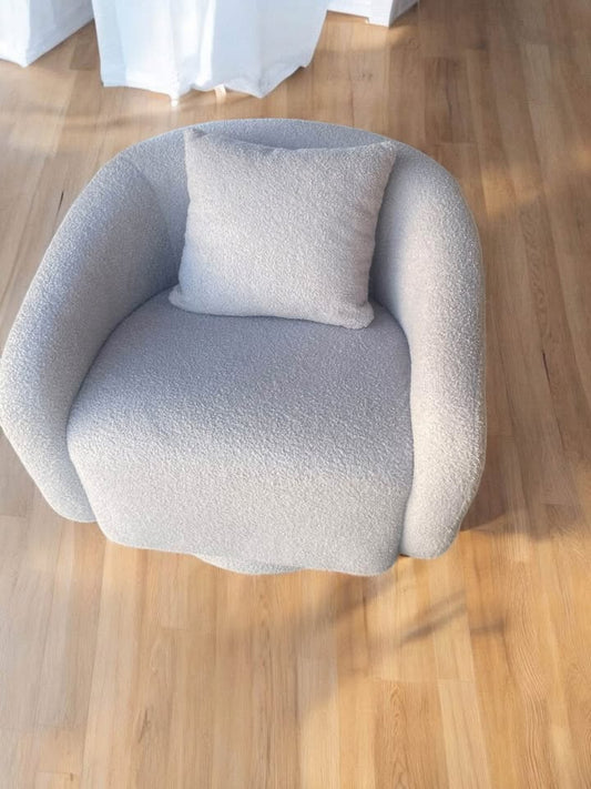Soft grey swivel chair 🩶