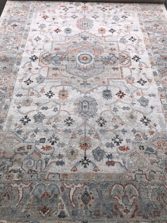 7x10 beige & blue botanical Loloi rug 🌺