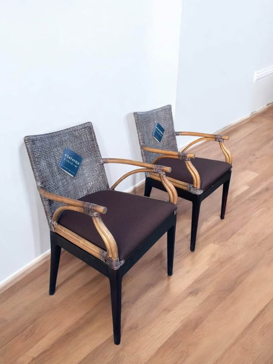 4 brown coastal country farmhouse chairs 🤎